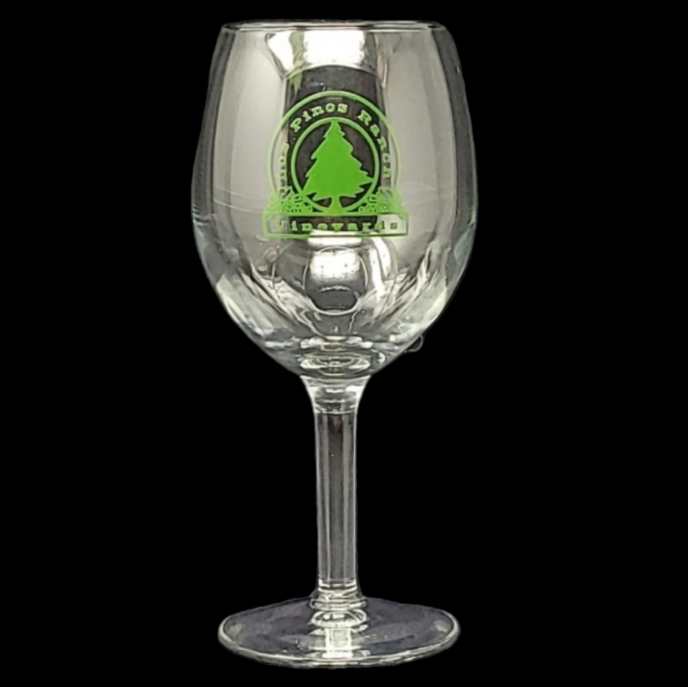 7" LOS PINOS RANCH VINEYARDS - PITTSBURG, TEXAS         WINE GLASS